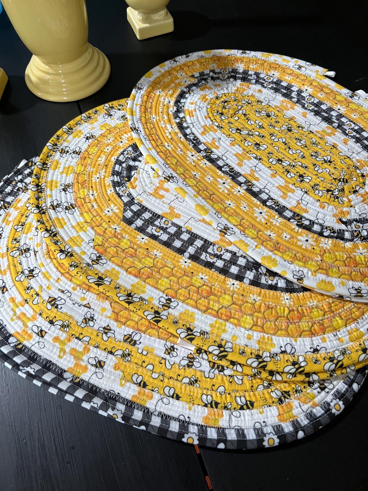 Jelly Roll placemats- Bee Happy