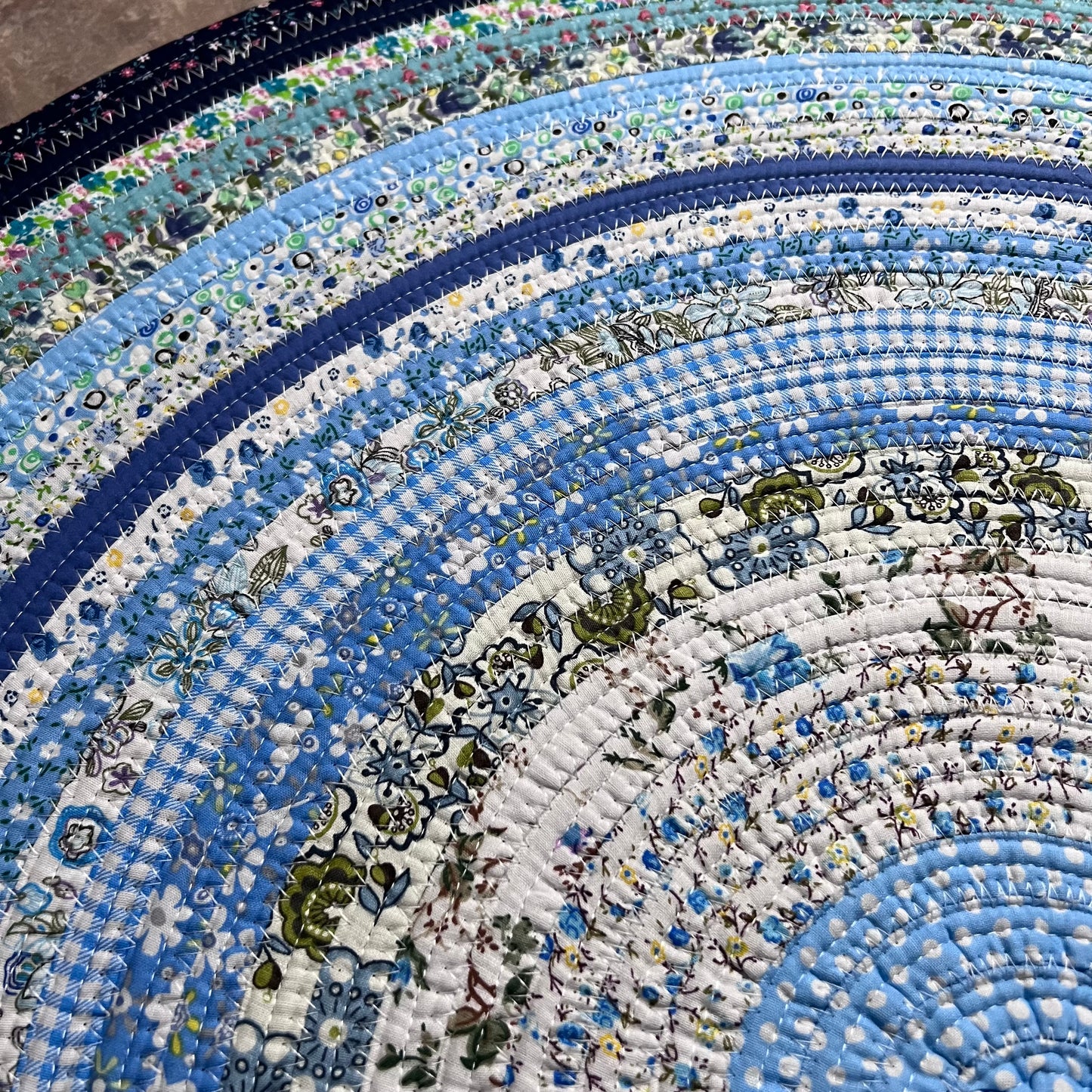 Jelly Roll Rug- Beautiful Blues