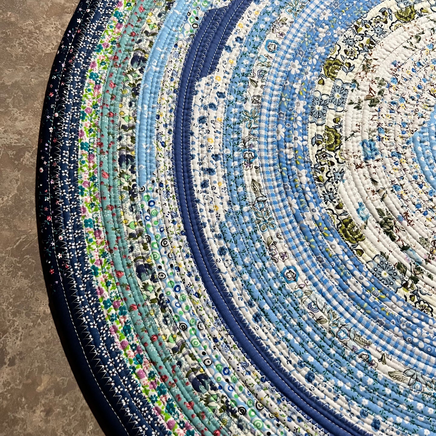 Jelly Roll Rug- Beautiful Blues