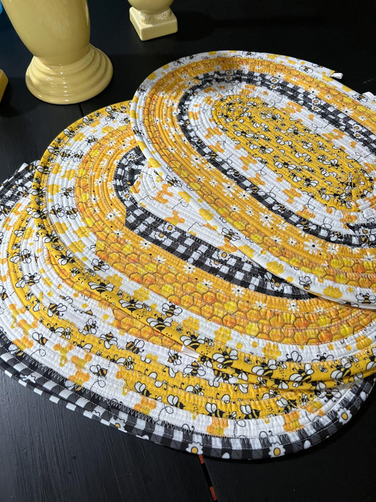 Jelly Roll placemats- Bee Happy